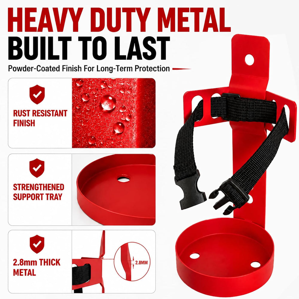 2.5LB Fire Extinguisher Wall Mount Bracket - Heavy Duty Quick Release Holder ...