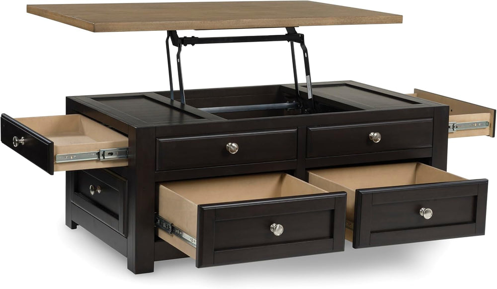 Signature Design by Ashley Drazmine Casual Lift-Top Coffee Table with 4 Drawe...
