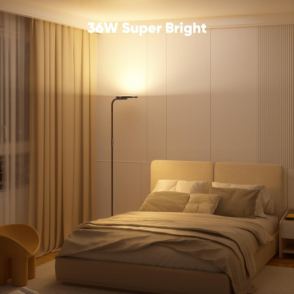 SIBRILLE 36W LED Floor Lamp, Super Bright Standing Lamp, Modern Stepless Dimm...