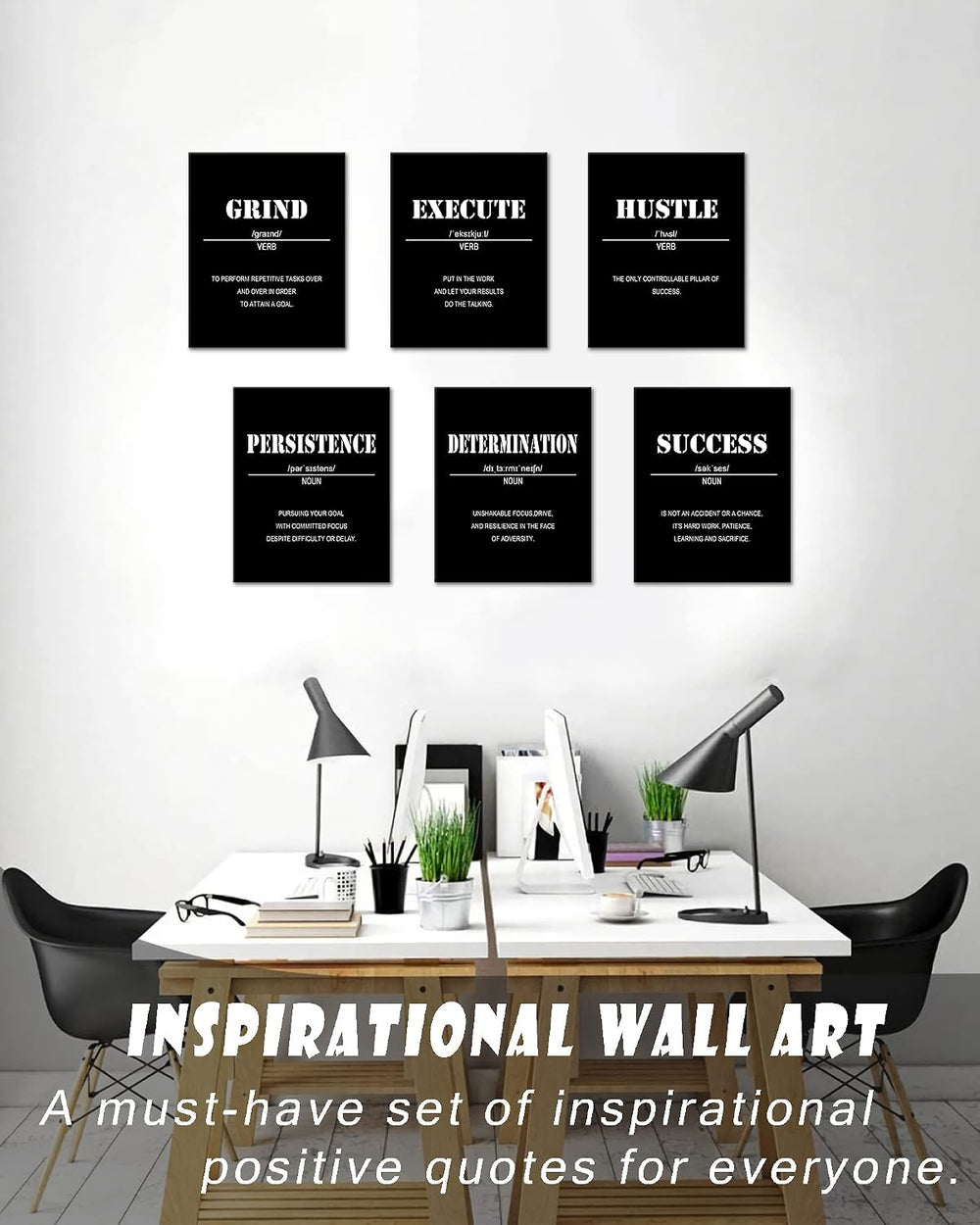 Drsoum Inspirational Office Wall Art - Motivational Quotes for Living Room - ...