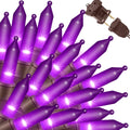 LAMPHOME Purple Halloween Lights, 300 Mini Fairy Lights 63.8ft(2pk of 150L) Halloween String Lighting, Brown Wire Halloween Holiday Décor for Home, Christmas Tree, Bedroom, Patio