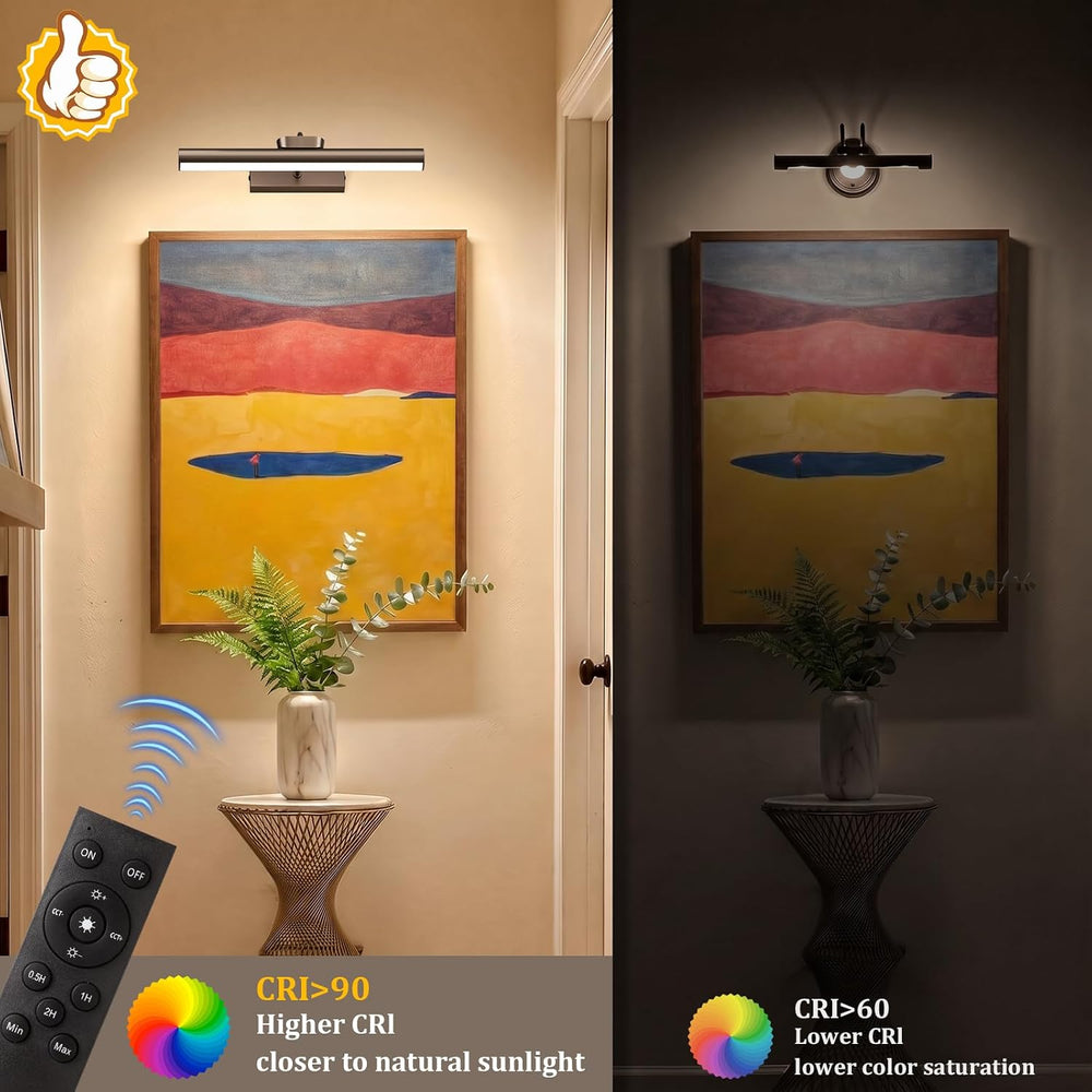 Picture Light for Wall, 4000mAh,13.8 Inch, 2 Pack, Brown