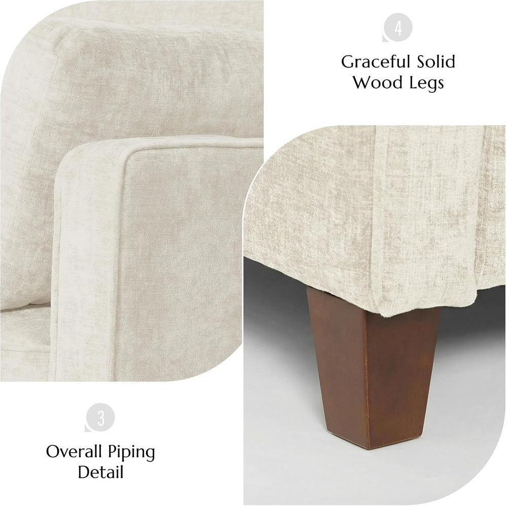 Luxury Oversized Accent Reading Chair for Living Room, 41", Chenille, Beige
