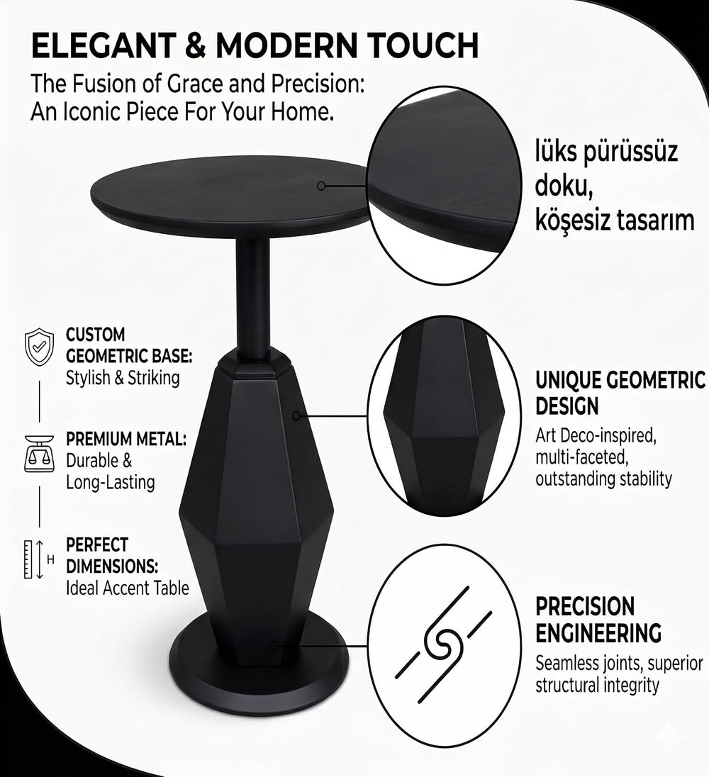 Round Wood Side Table, Set of 2, Coffee Nightstand Cocktail Drink Modern Acce...