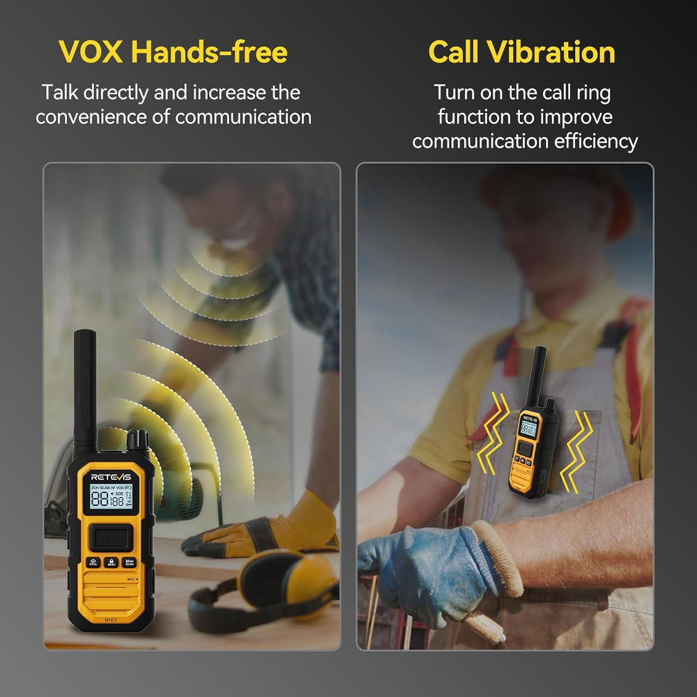 Retevis RB48 Plus GMRS Walkie Talkies Long Range for Industrial (4 Pack)