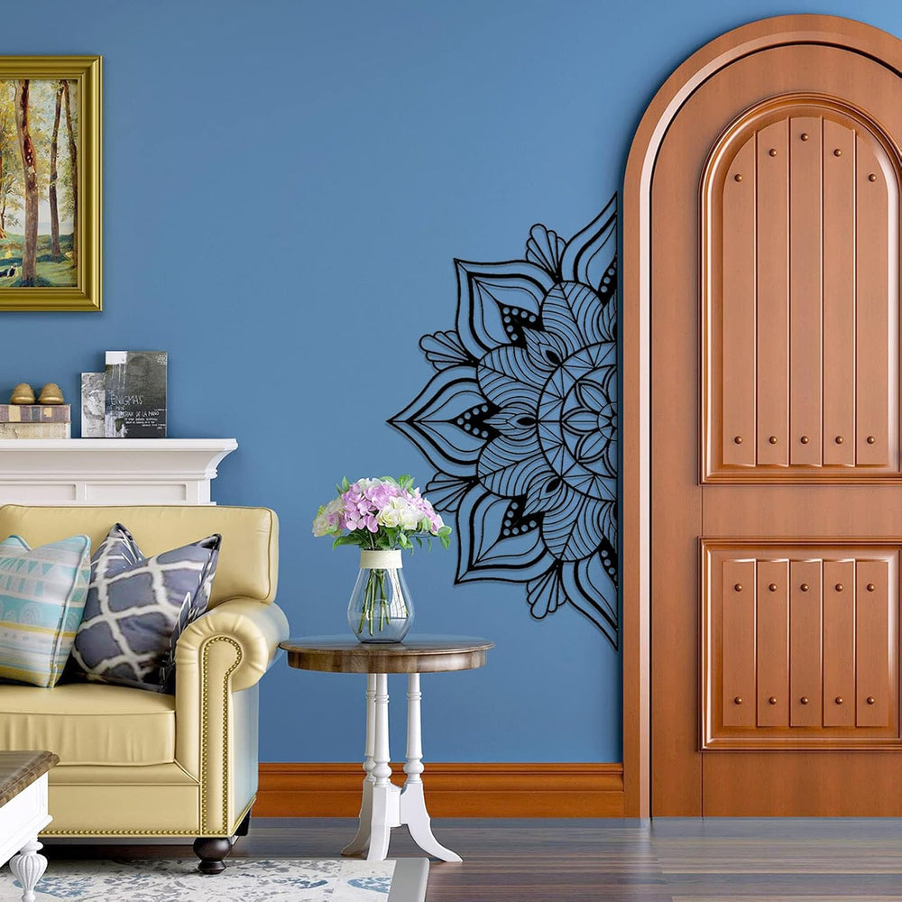 ESTART Large Metal Mandala Wall Art, Unique Lotus Flower Wall Decor