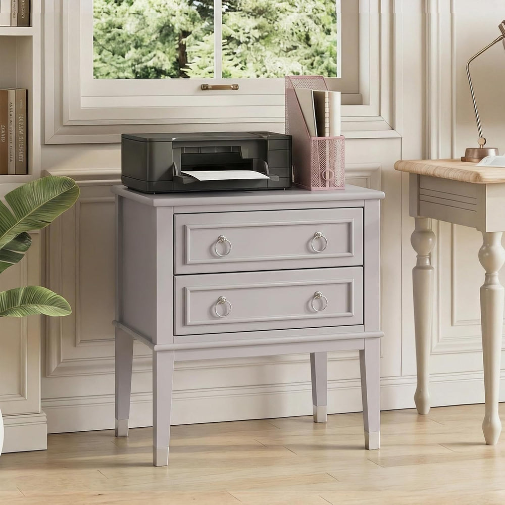 Huuger 27.6 Inch Tall Nightstand with Charging Station, USB-C Port