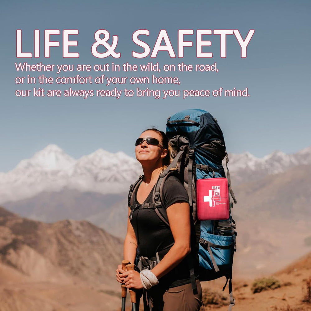 First Aid Kit, Professional Trauma First Aid Kit with Labelled Compartments M...