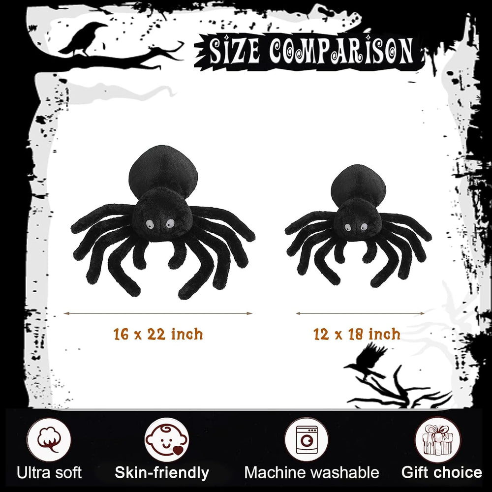YRXRUS Halloween Spider Pillows, Cute Spider Shaped Throw Pillow for Happy Ha...
