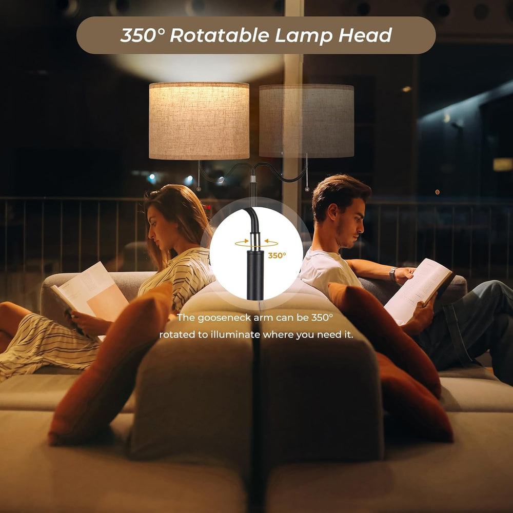 FIMEI Floor Lamp with Table, End Table with Charging Station USB Ports & ...
