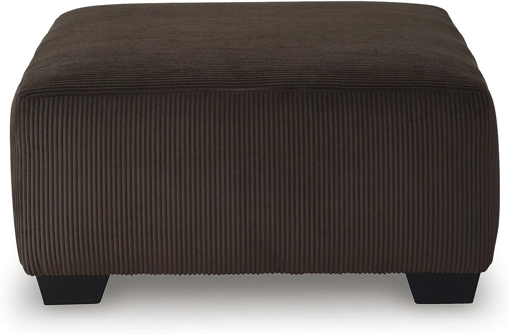 Signature Design by Ashley Oversized Ottoman, Chocolate Brown, Firescrest