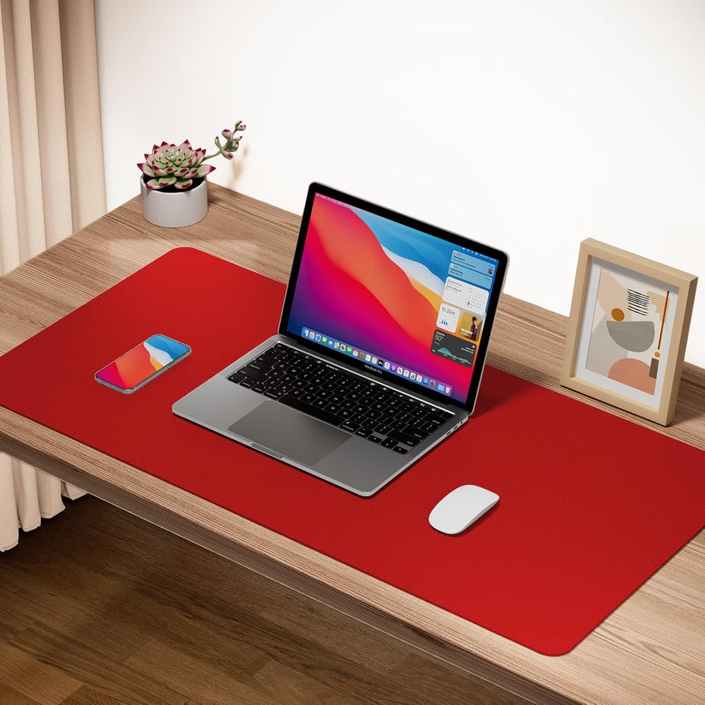 Boutilon Leather Desk Pad Protector,Non-Slip Mouse Pad,Laptop Desk Pad,Office...