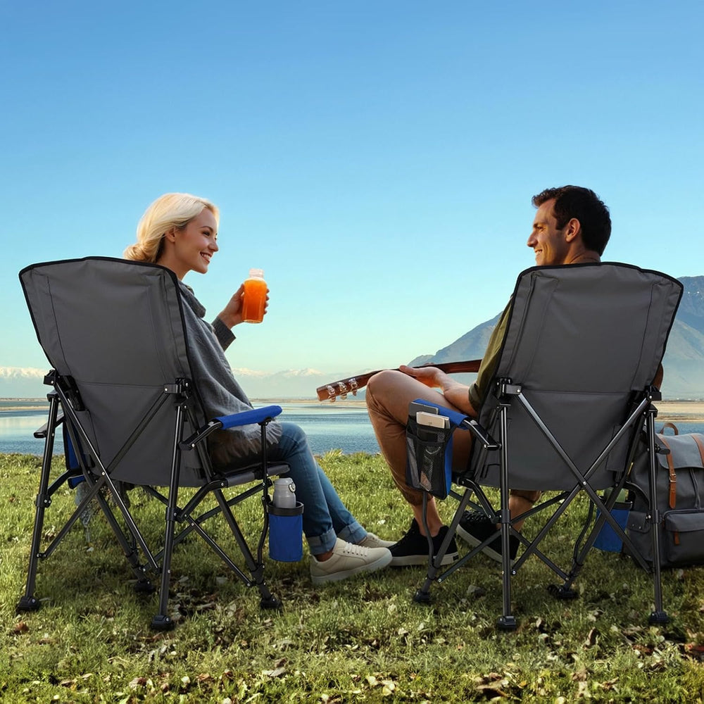 Overmont Camping Chair with Lumbar Support, 450LBS Oversized with High Back