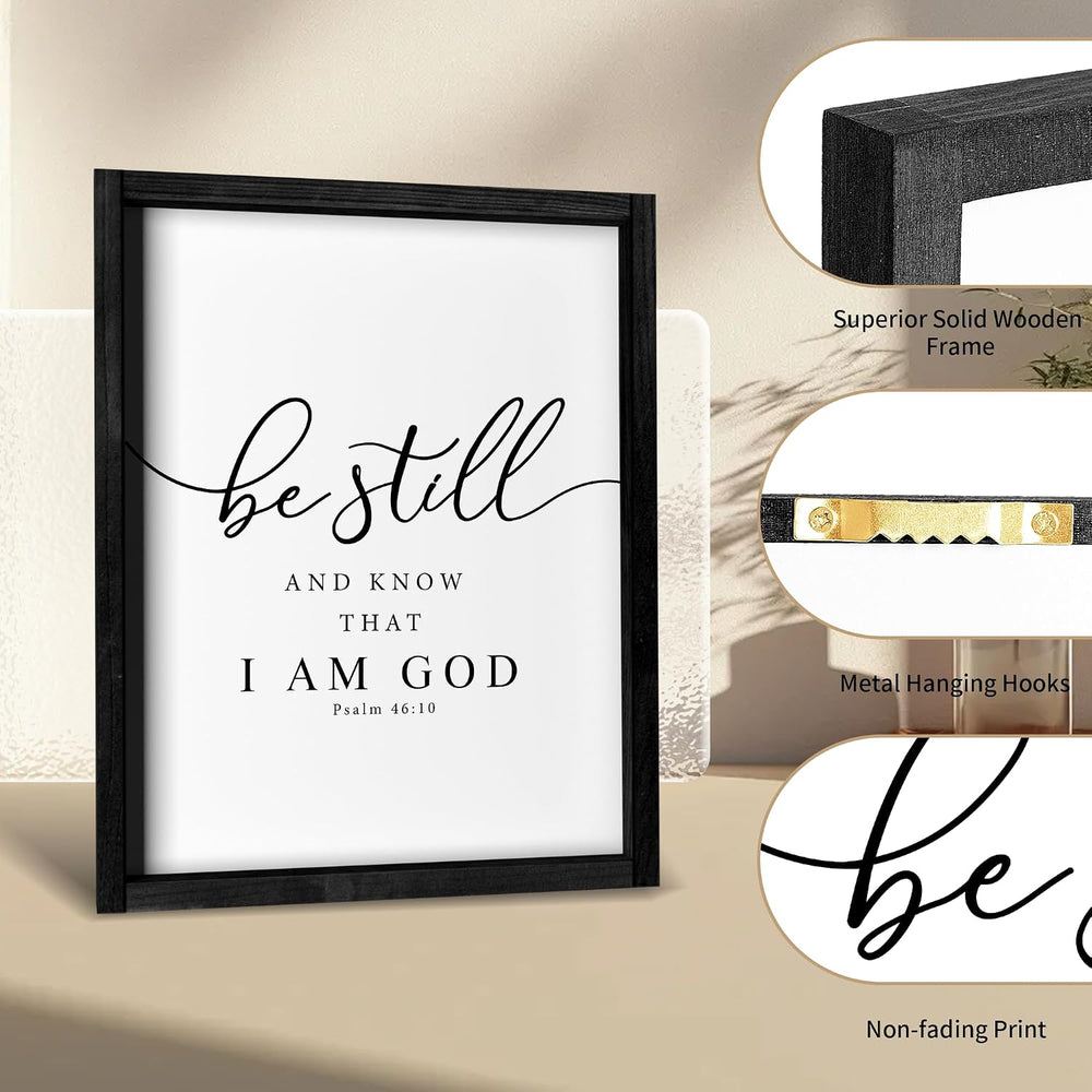 Heiple Framed Be Still and Know that I am God Sign Love is Patient Love is Ki...