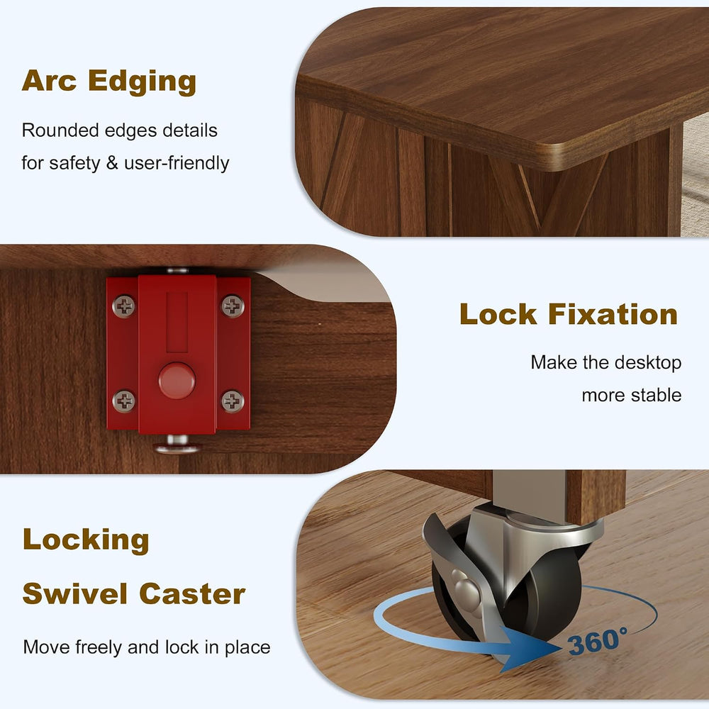 Folding Dining Table for 2-6, Designed for Small Spaces, Walnut
