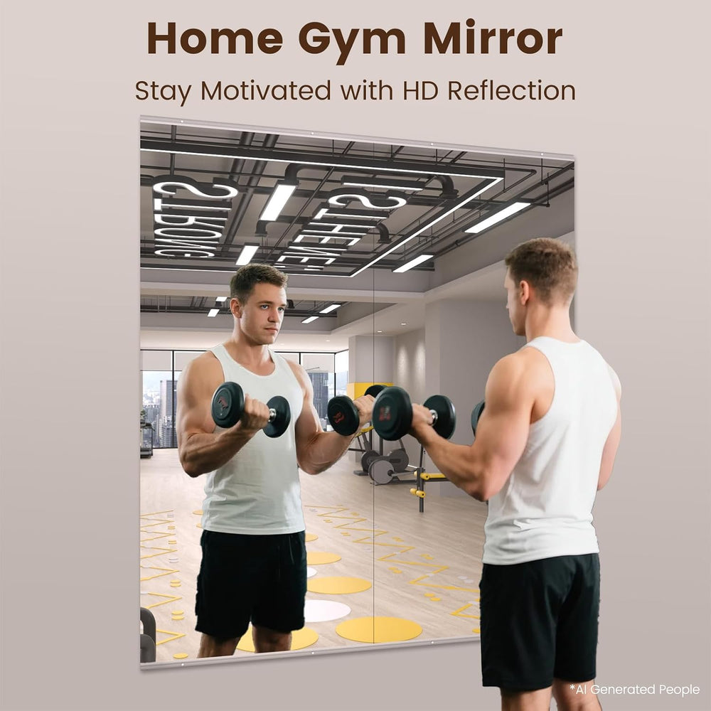 LOAAO Home Gym Mirror 63"x28", 2 PCS