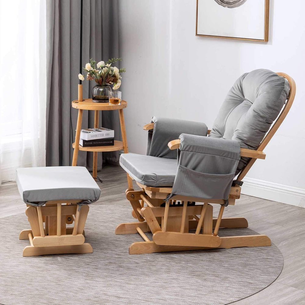 Paddie Glider Rocker Replacement Cushions Velvet with Storage, Rocking Chair ...
