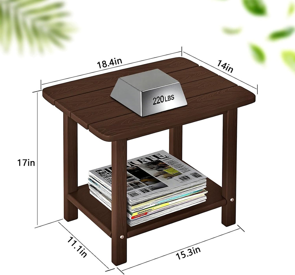 Adirondack Chair Set of 2 with 2 Cup Holders&Table, Coffee
