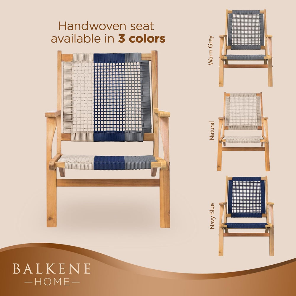 Balkene Home 63635 Vega Natural Stain Outdoor Chair Acacia Wood Construction ...