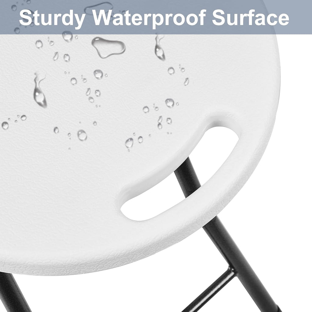 vecelo folding stool 18" with handle, solid bottom, package contents