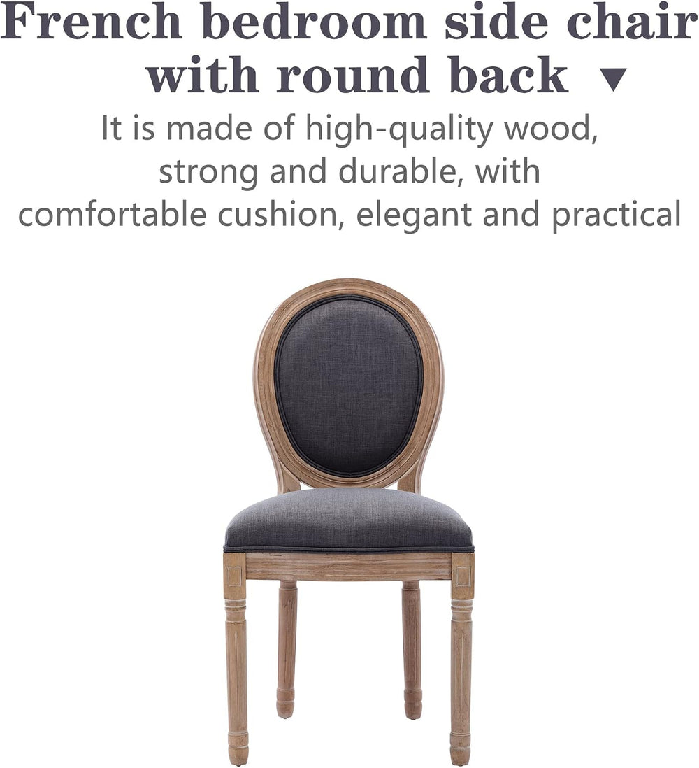 Nrizc French Country Dining Chairs Set of 4, Farmhouse Dining Chairs, Wood Ro...