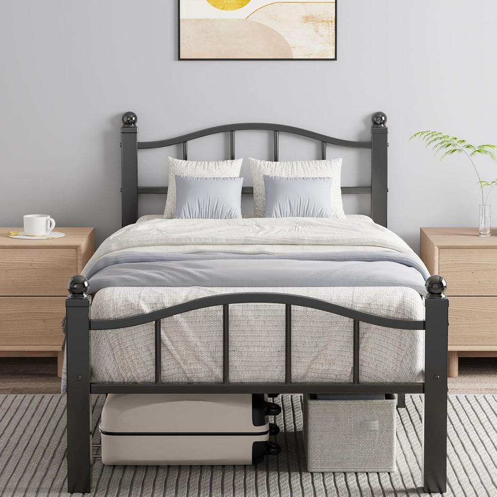 Metal Twin XL Bed Frame with Headboard