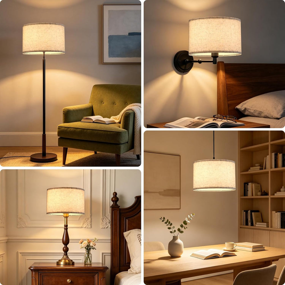 YISUN Drum Lamp Shades Set of 2, 11.8" Top x 11.8" Bottom x 7.9&quo...