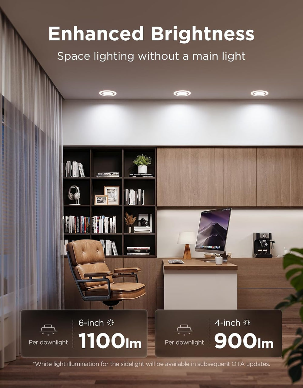 Govee Smart Recessed Lighting 6 Inch, LED Recessed Light 1100LM, 4 Pack