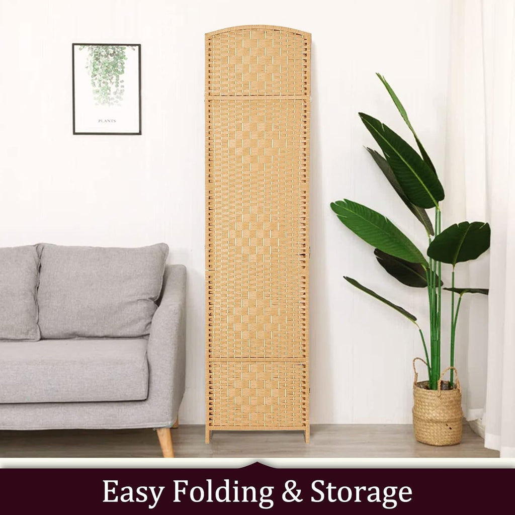 RHF Room Divider Panel,3 Panel Partition Room Dividers Screen, Light Beige