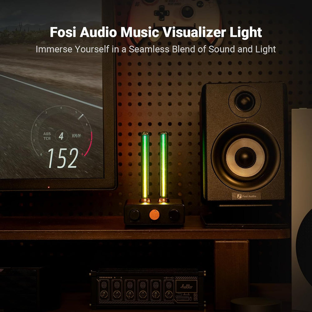 Fosi Audio Music Visualizer, Sound Pickup Spectrum Analyzer, Vintage Tube RGB...