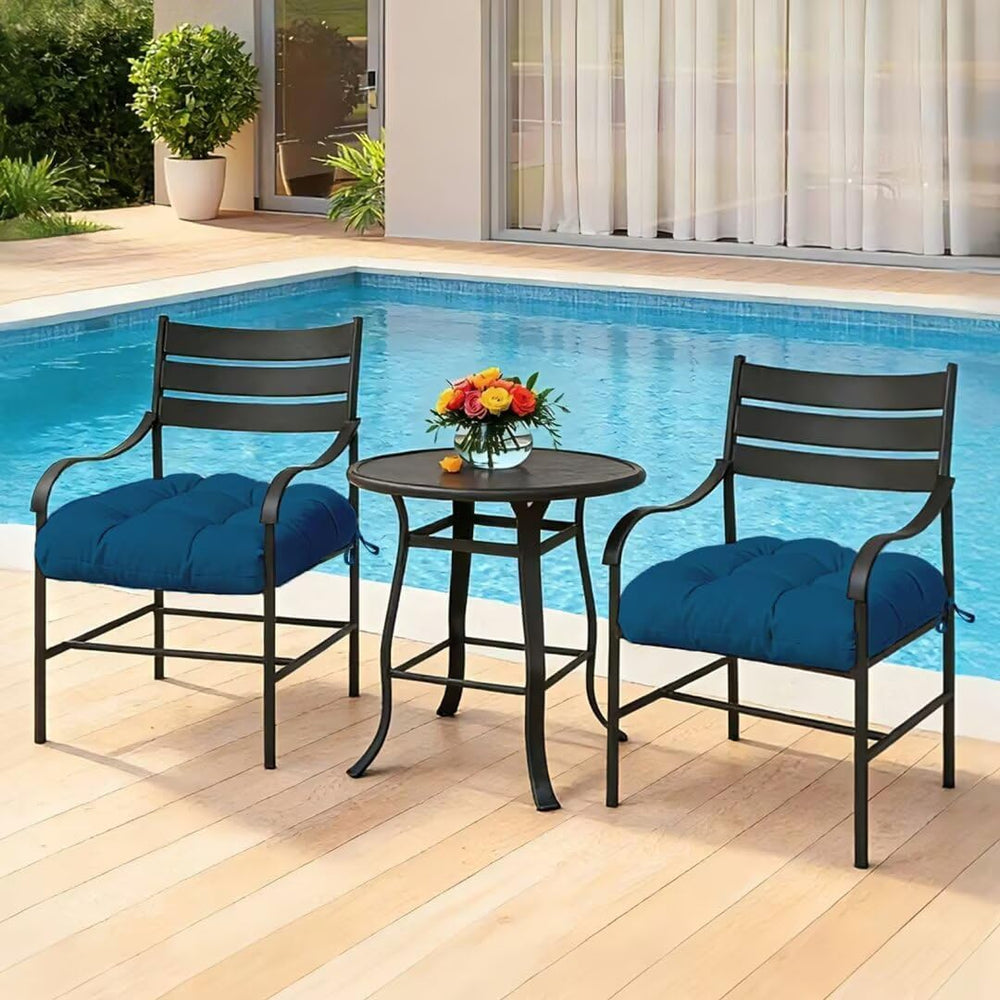 Outdoor Chair Cushions Set of 2, 19"x19" Tufted Outdoor Seat Cushio...
