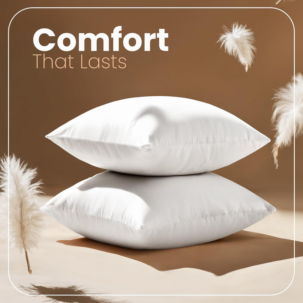 Utopia Bedding 20x20 Pillow Inserts, White Throw Pillows for Couch, 2 Pack