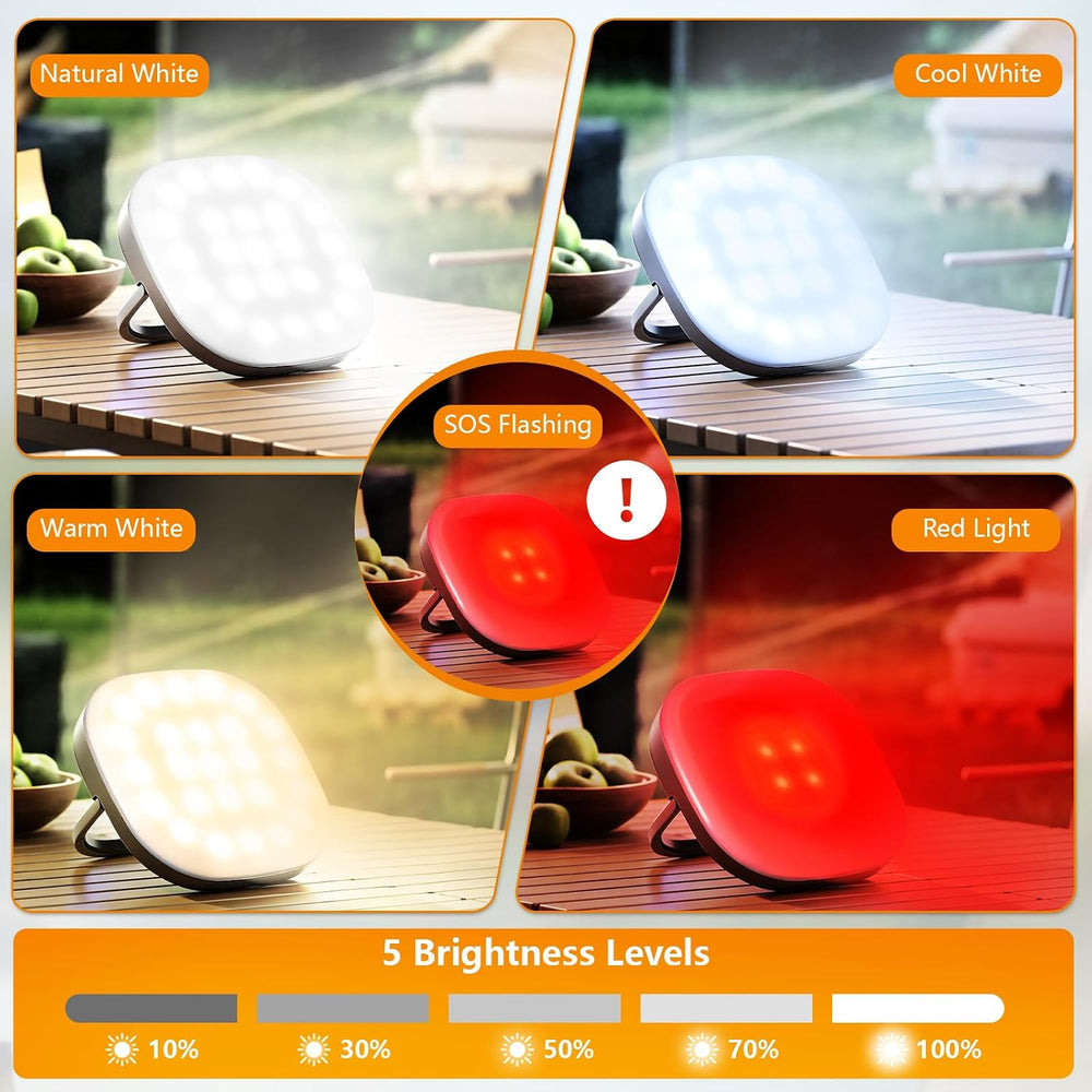 LED Camping Lantern, 2Pack Solar Lanterns, 5000mAh Rechargeable Light 2000 Lu...