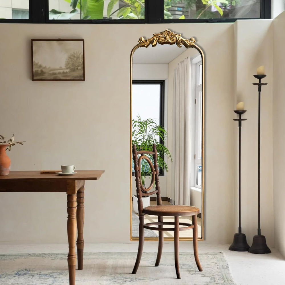 HQiJun Full Length Wall Mirror Decorative Full Body Mirrors Traditional Antiq...