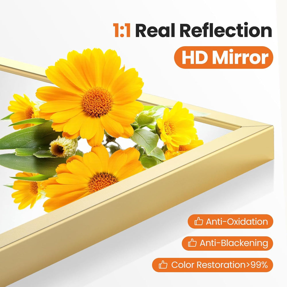 Sweetcrispy 38x30 Bathroom Mirrors for Wall, Arched Mirror for Over Sink