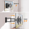 37.9" Long Arm TV Wall Mount for 42-75 Inch TV, Full Motion Swivel and Tilt | Single Stud Corner TV Bracket, Long Extension, Heavy Duty Articulating Arms, Max VESA 600x400mm, Holds up to 99 lbs.
