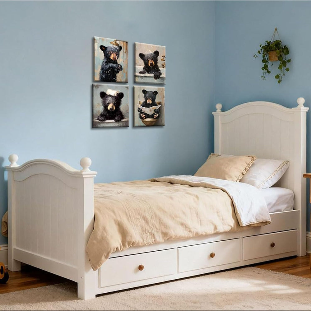 Frimeeme Bear Pictures Wall Decor pictures for bathroom wall decor