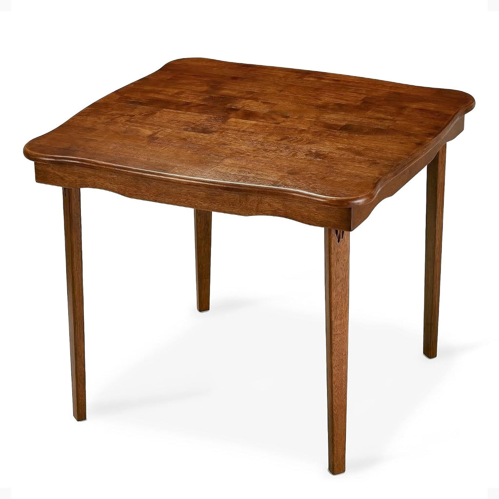 Stakmore 32 Inch Square Wooden Folding Card Game Table, Cherry