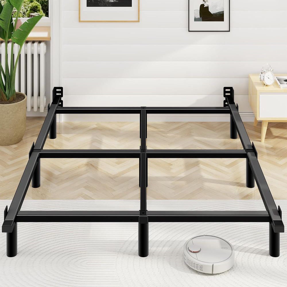 Queen Bed Frame, 7 Inch Heavy Duty Metal Base for Box Spring, 9 Legs