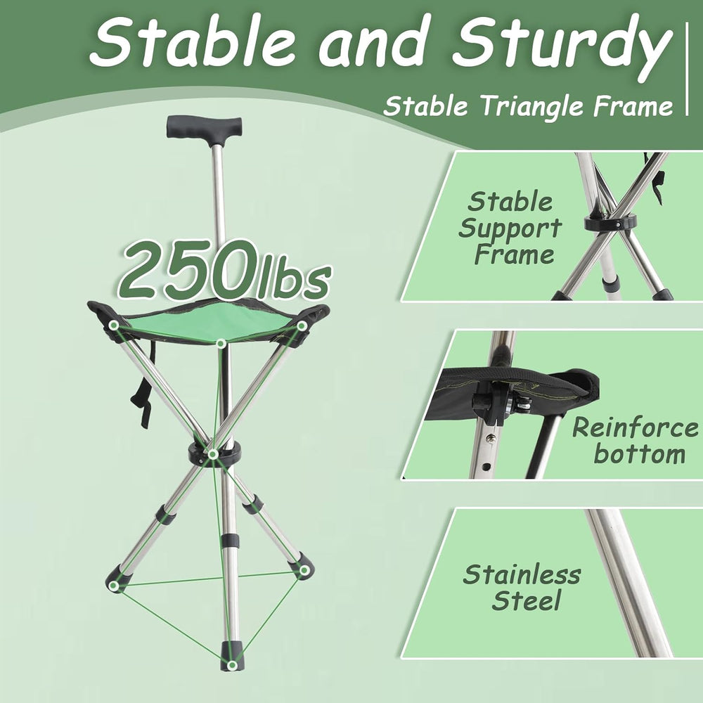 King Mills Lightweight Portable Stools for Adults Heavy Duty, Adjustable Walk...