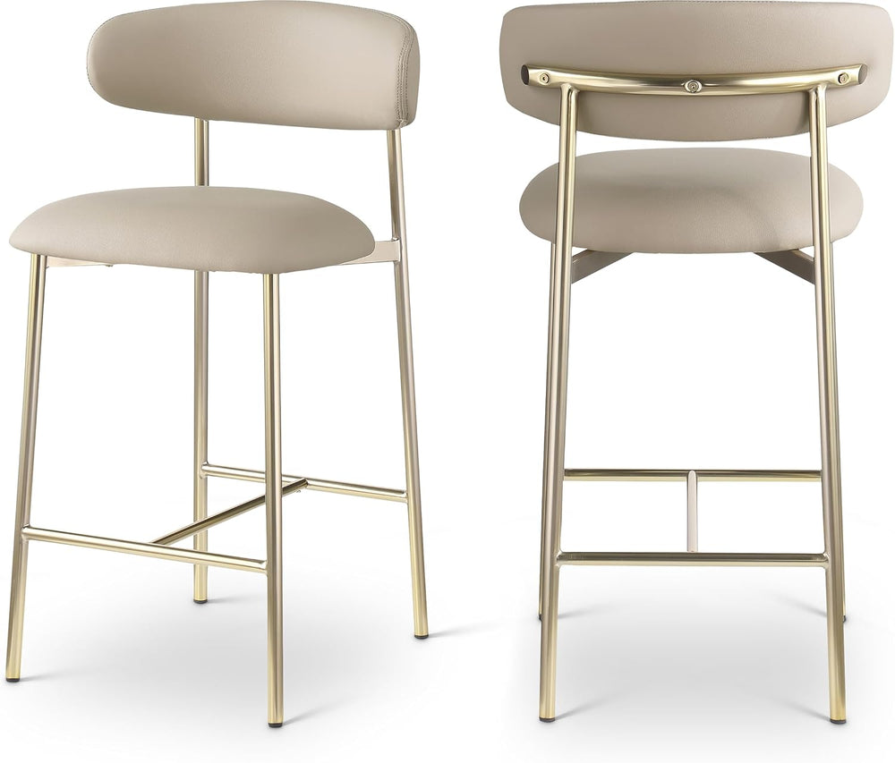 Meridian Furniture 995Taupe-C Lupita Collection Modern | Contemporary Counter...