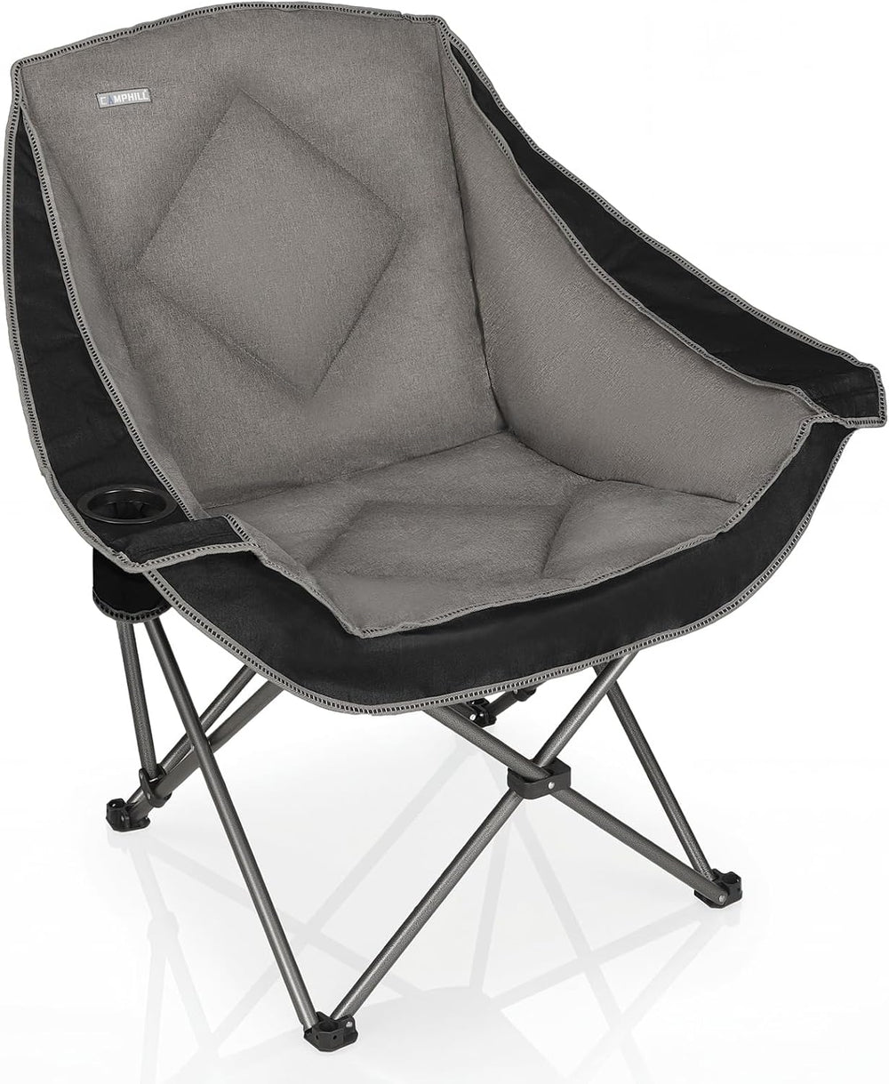 Folding Camping Chair,Oversized Portable Camping Chair with Cup Holder,Heavy ...