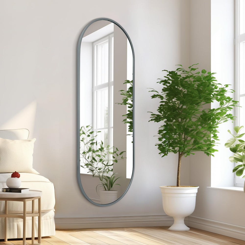 Bathroom Wall Mirror Full Length Metal Aluminum Framed Floor Mirror 48"x...
