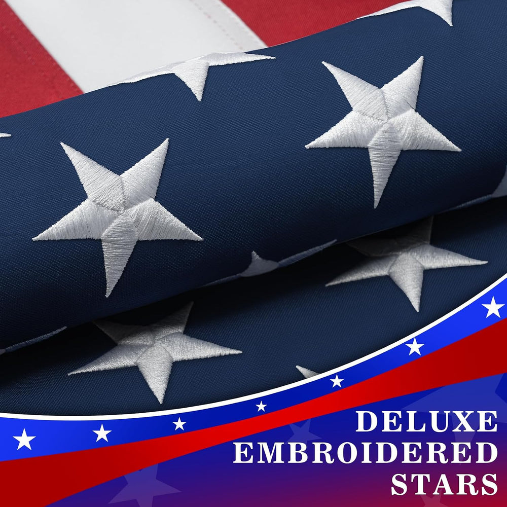 High Wind American Flag Outdoor 8x12 Ft, Long Lasting US Flags for Outside