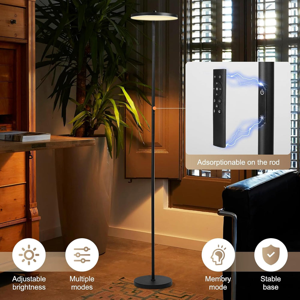 LED Floor Lamp – 36W Super Bright Standing Lamp with Remote & Touch Contr...