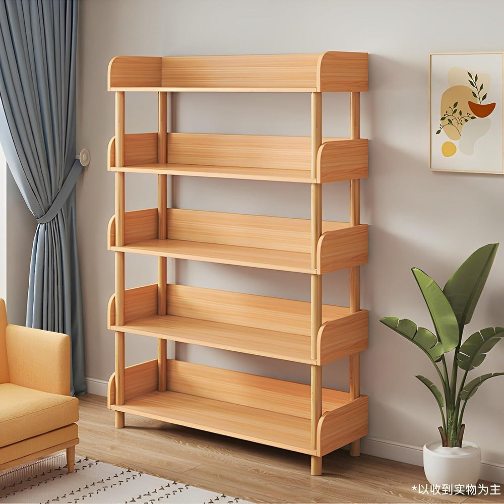 OSCHF 5-Tier Wooden Open Bookcase, Oak