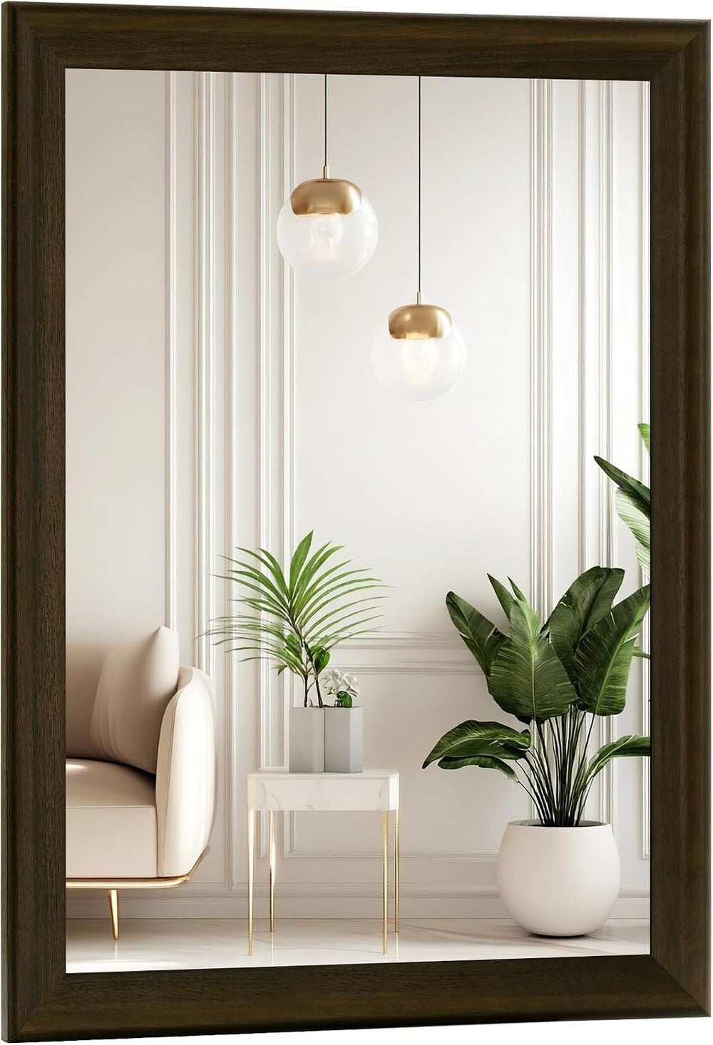 Rustic Wood Wall Mirror for Bathroom,Rectangle Large 30 x 40 inch Mirror