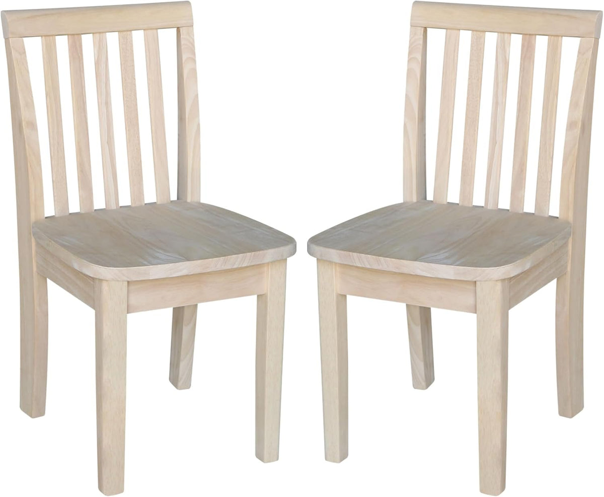 International Concepts Pair of Mission Juvenile Chairs, Unfinished