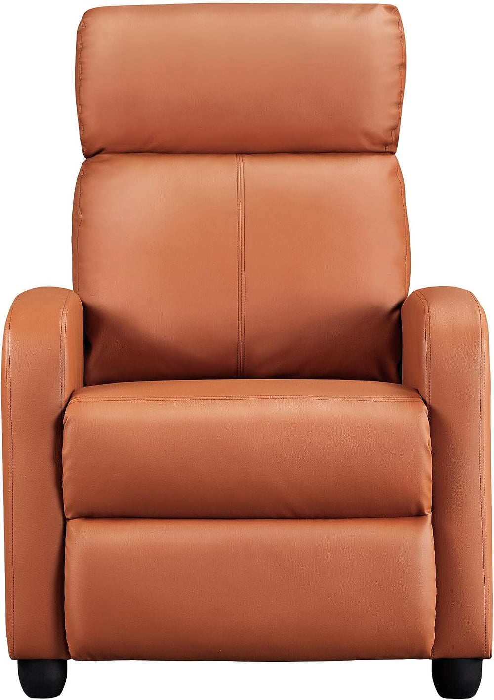 Yaheetech Home Theater Seating Faux Leather Recliner Chair Tan