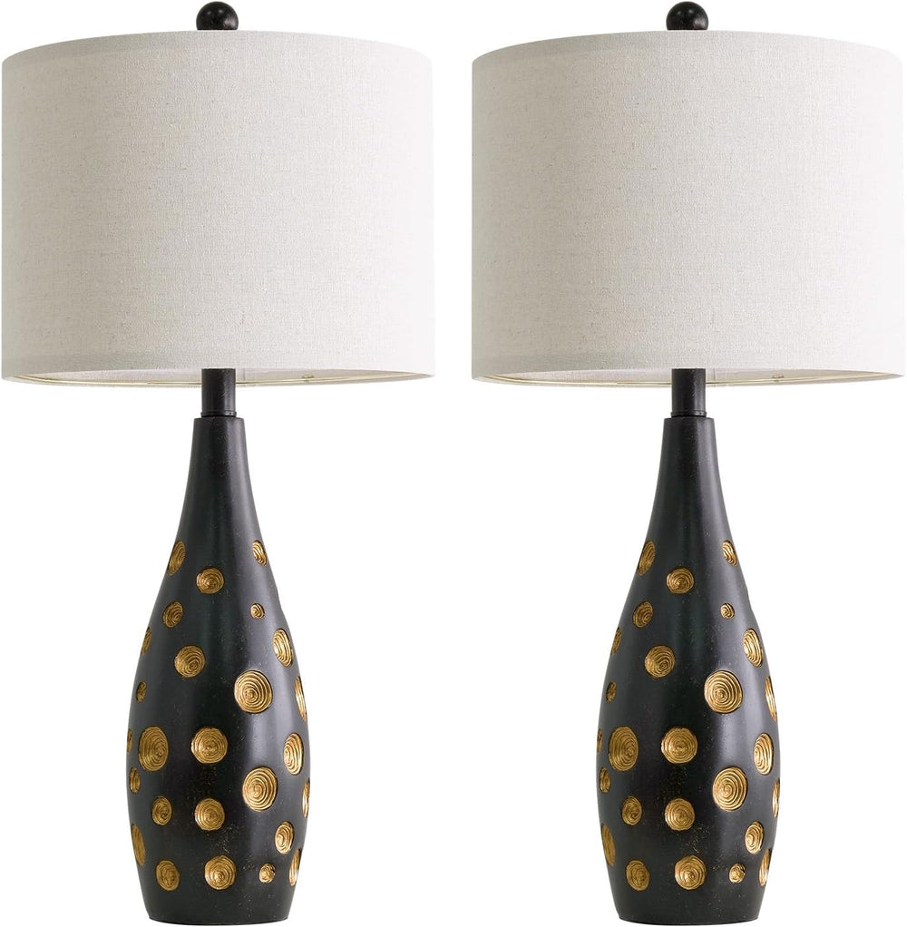 BOBOMOMO 26” Table Lamps Set of 2 for Living Room Bedroom, Modern Gold Accent...